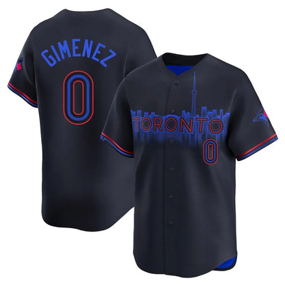 Toronto Blue Jays #0 Andres Gimenez Player Black City Connect Limited Stitched Baseball Jerseys
