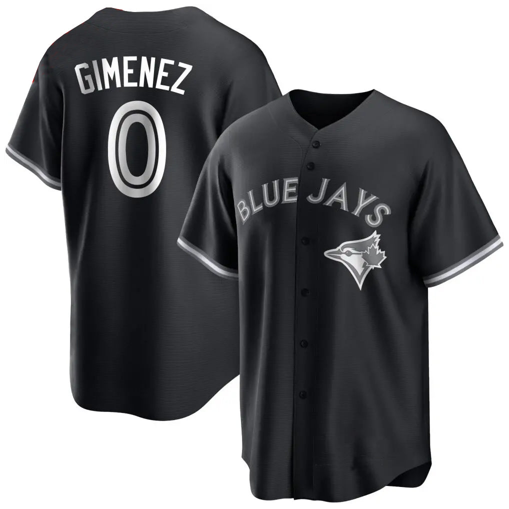 Toronto Blue Jays #0 Andres Gimenez Player Black Home Game Stitched Baseball Jerseys