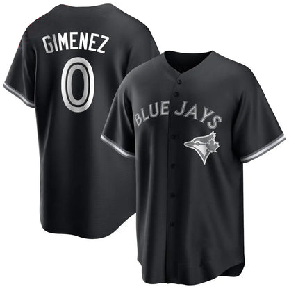 Toronto Blue Jays #0 Andres Gimenez Player Black Home Game Stitched Baseball Jerseys