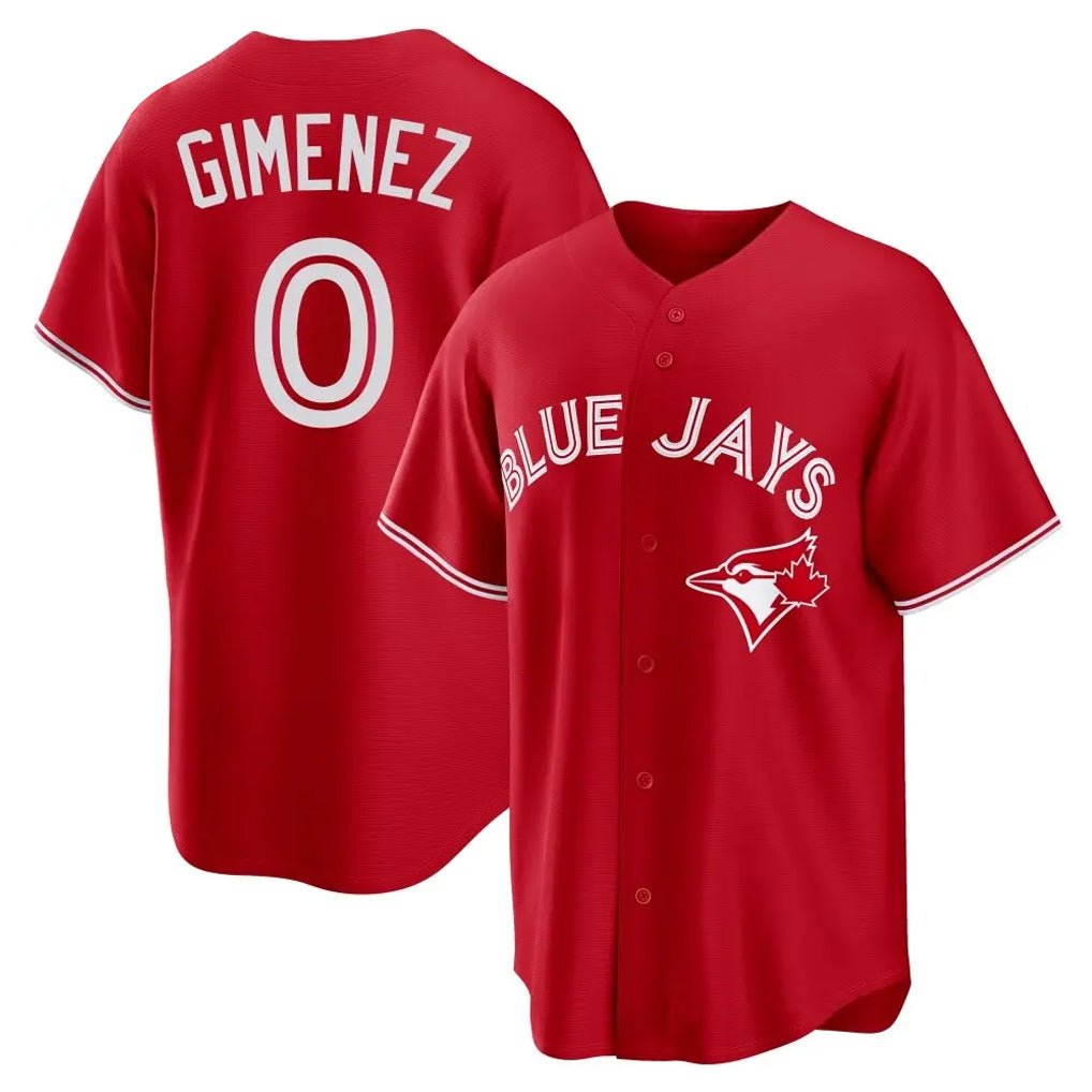 Toronto Blue Jays #0 Andres Gimenez Player Red Home Game Stitched Baseball Jerseys