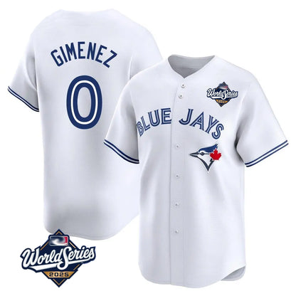 Toronto Blue Jays #0 Andres Gimenez Player White 2025 World Series Limited Stitched Baseball Jerseys
