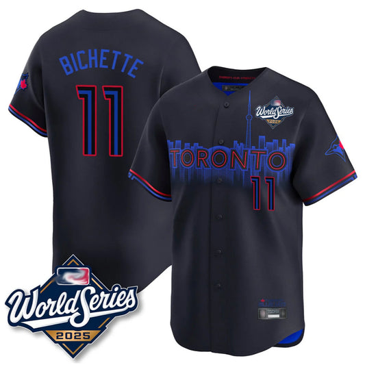Toronto Blue Jays #11 Bo Bichette Player Black 2025 World Series City Connect Limited Stitched Baseball Jerseys