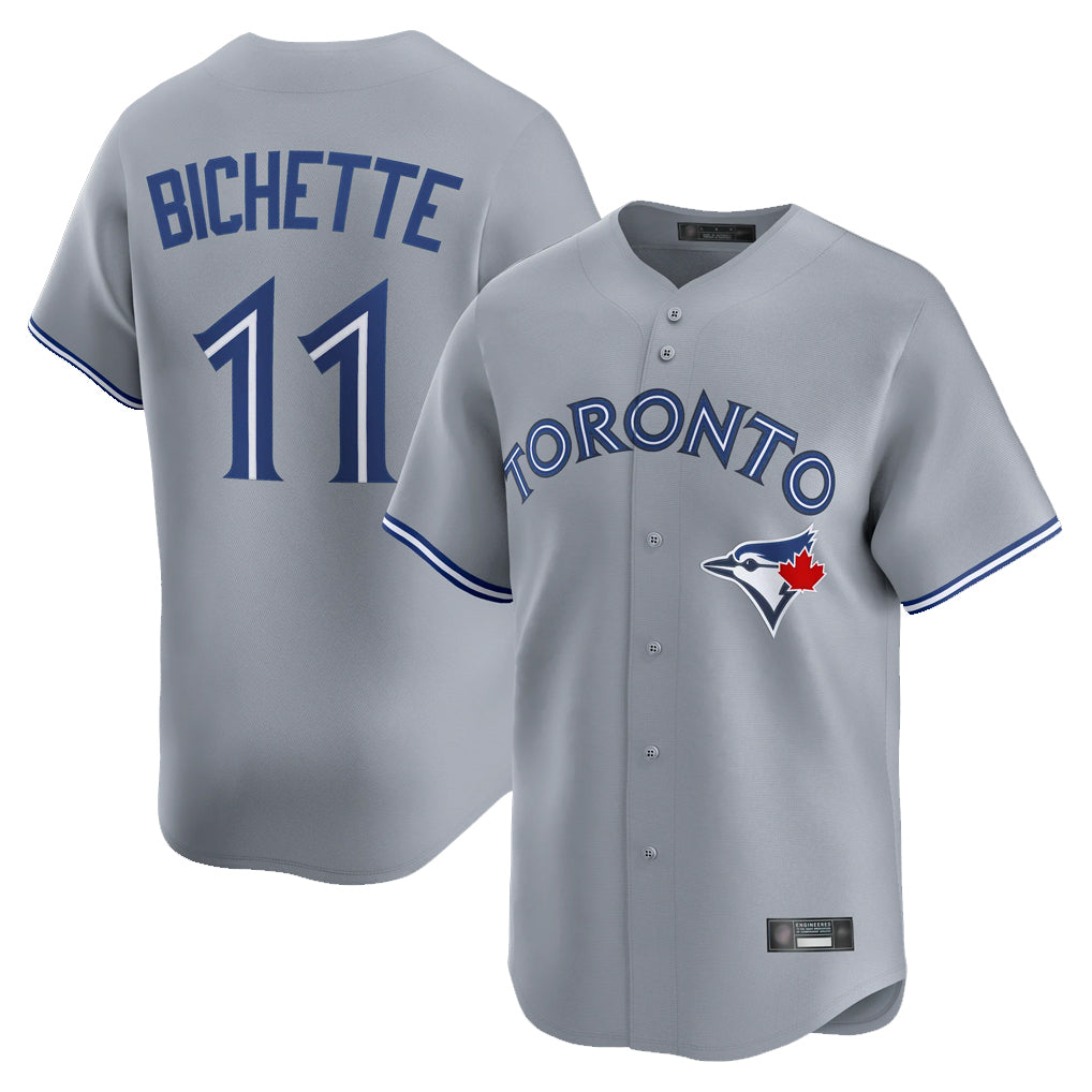 Toronto Blue Jays #11 Bo Bichette Player Gray Home Limited Stitched Baseball Jerseys