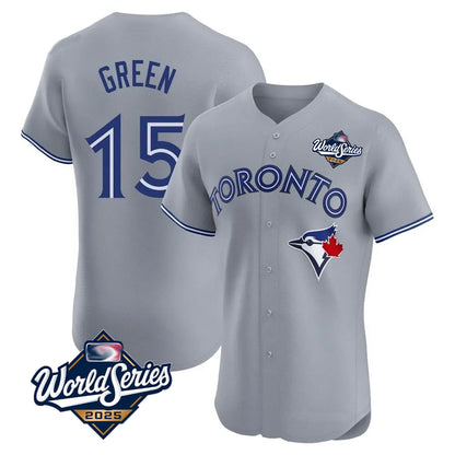 Toronto Blue Jays #15 Chad Green Player Gray 2025 World Series Elite Limited Stitched Baseball Jerseys
