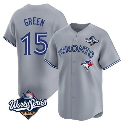 Toronto Blue Jays #15 Chad Green Player Gray 2025 World Series Home Limited Stitched Baseball Jerseys