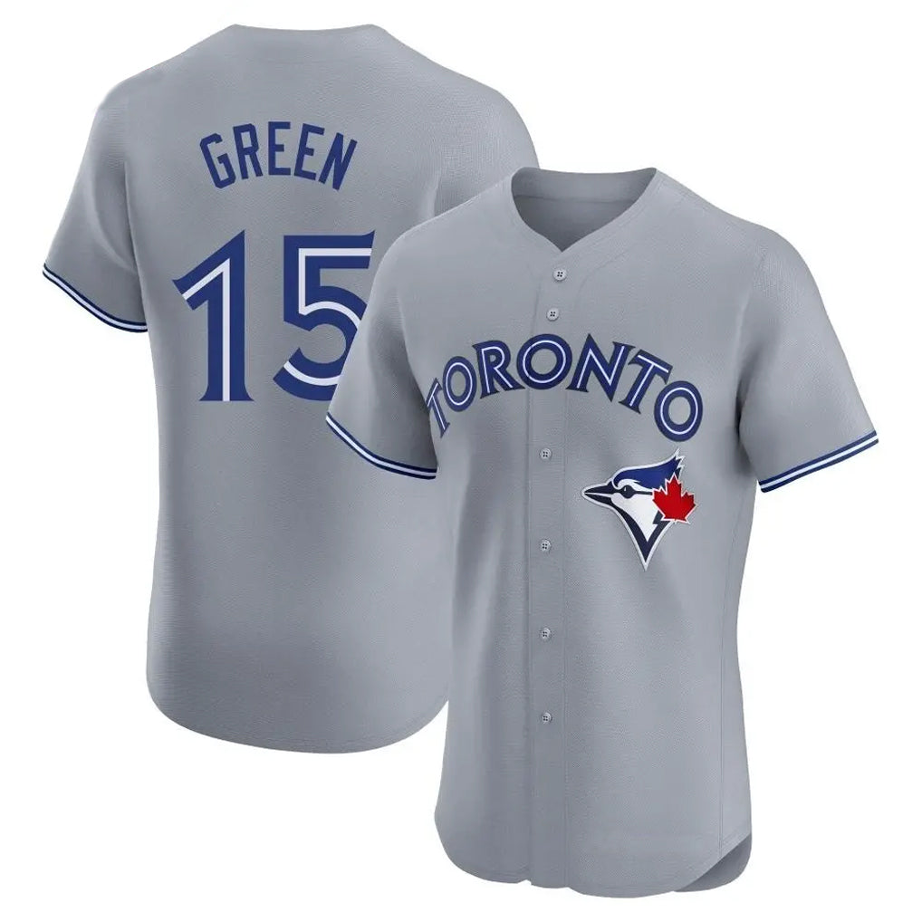 Toronto Blue Jays #15 Chad Green Player Gray Home Elite Limited Stitched Baseball Jerseys