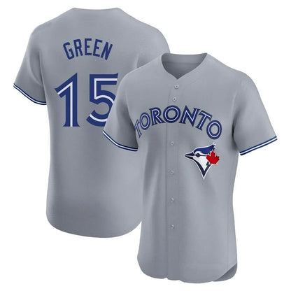 Toronto Blue Jays #15 Chad Green Player Gray Home Elite Limited Stitched Baseball Jerseys