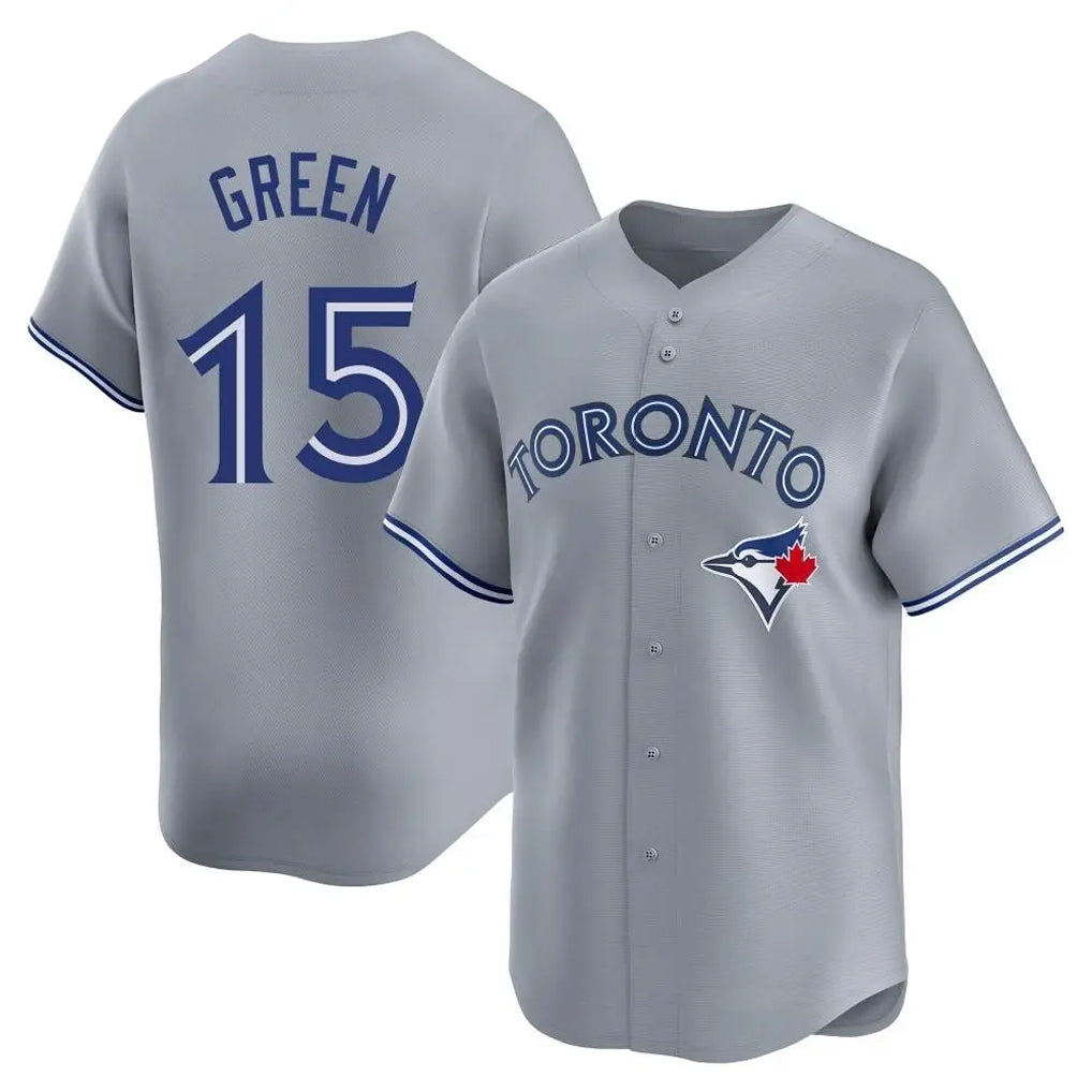 Toronto Blue Jays #15 Chad Green Player Gray Home Game Stitched Baseball Jerseys