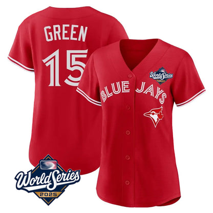 Toronto Blue Jays #15 Chad Green Player Red 2025 World Series Limited Stitched Baseball Jerseys