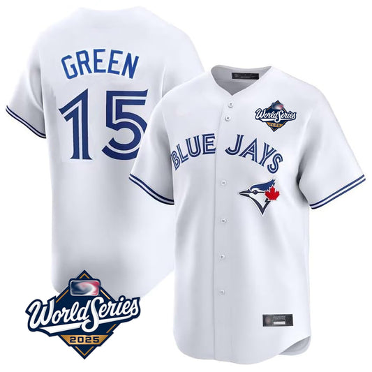Toronto Blue Jays #15 Chad Green Player White 2025 World Series Limited Stitched Baseball Jerseys