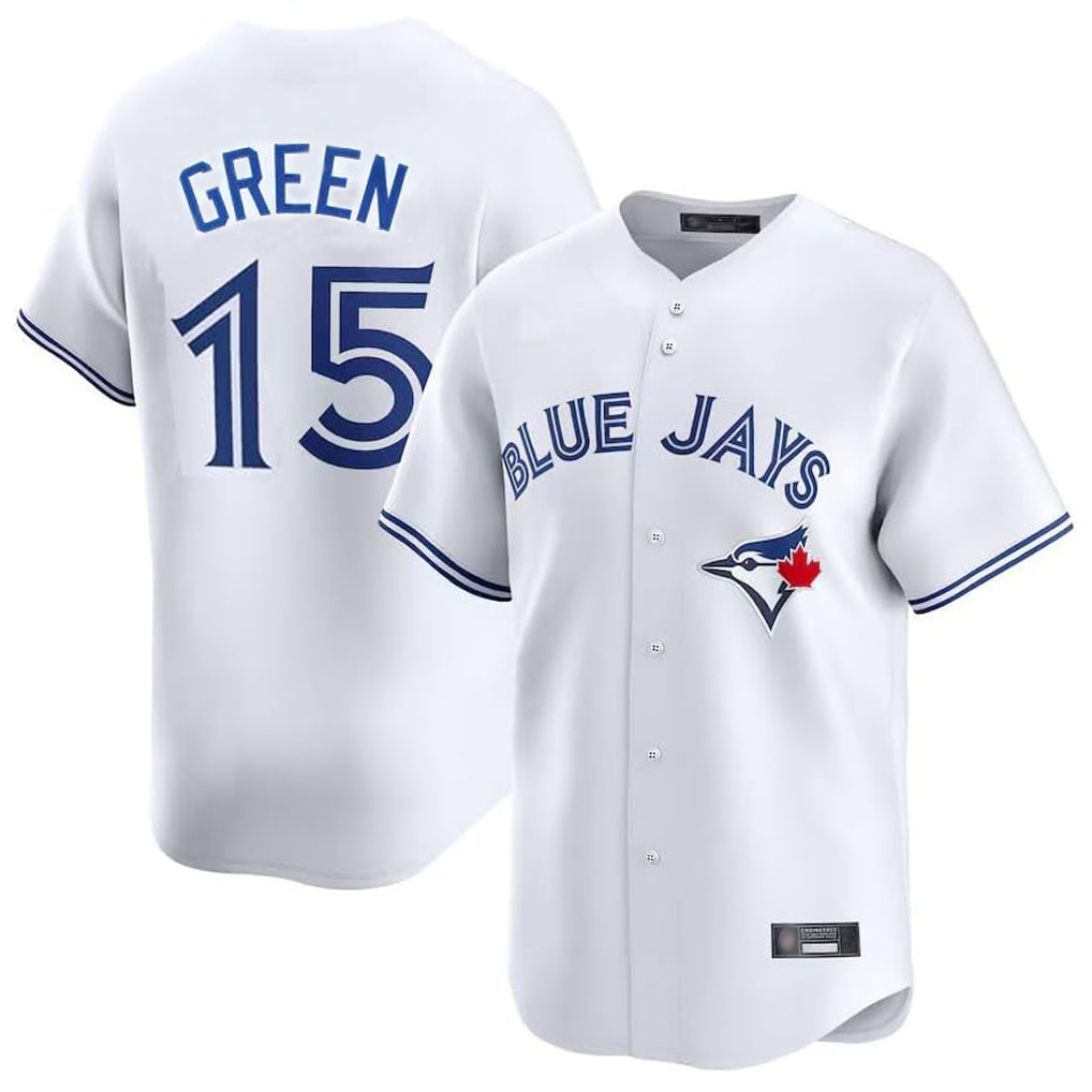 Toronto Blue Jays #15 Chad Green Player White Home Limited Stitched Baseball Jerseys