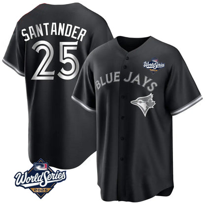 Toronto Blue Jays #25 Anthony Santander Player Black 2025 World Series City Connect Limited Stitched Baseball Jerseys