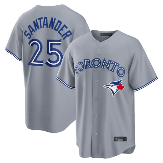Toronto Blue Jays #25 Anthony Santander Player Gray Home Limited Stitched Baseball Jerseys