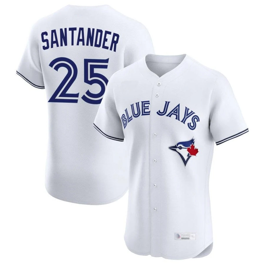 Toronto Blue Jays #25 Anthony Santander Player White Elite Limited Home Stitched Baseball Jerseys