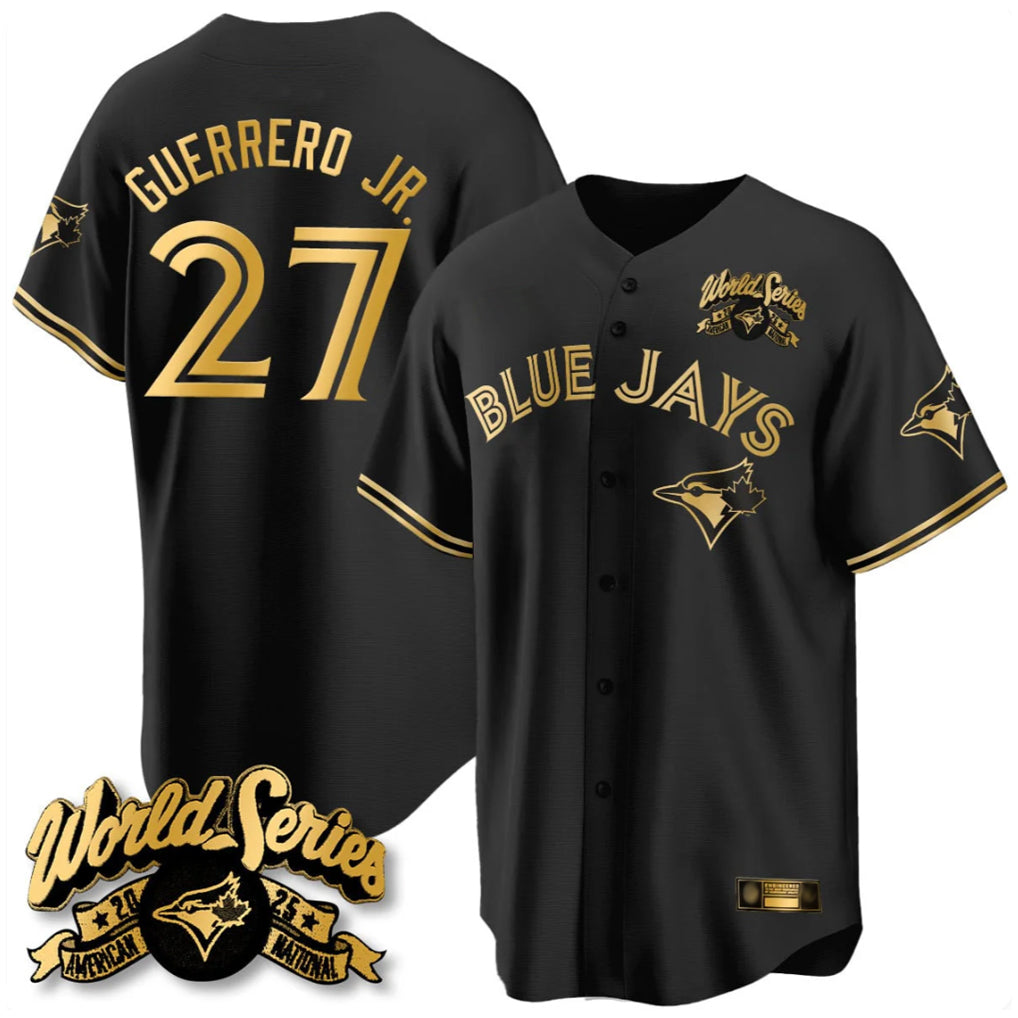 Toronto Blue Jays #27 Vladimir Guerrero Jr. Player Black 2025 American League All Stitched Baseball Jerseys