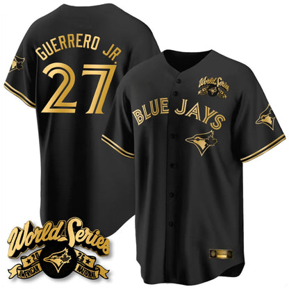 Toronto Blue Jays #27 Vladimir Guerrero Jr. Player Black 2025 American League All Stitched Baseball Jerseys