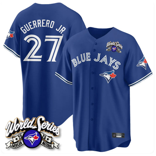 Toronto Blue Jays #27 Vladimir Guerrero Jr. Player Navy 2025 American League All Stitched Baseball Jerseys