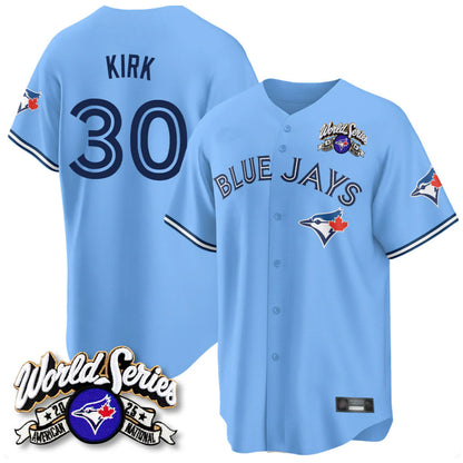 Toronto Blue Jays #30 Alejandro Kirk Player Blue 2025 American League All Stitched Baseball Jerseys