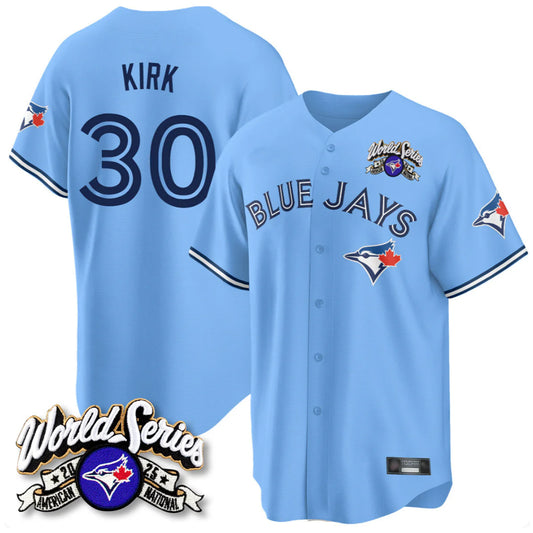 Toronto Blue Jays #30 Alejandro Kirk Player Blue 2025 American League All Stitched Baseball Jerseys