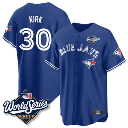 Toronto Blue Jays #30 Alejandro Kirk Player Royal 2025 World Series Limited Stitched Baseball Jerseys