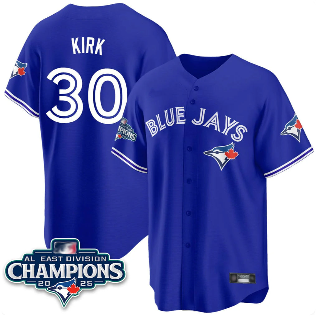 Toronto Blue Jays #30 Alejandro Kirk Player Royal AL East Division All Stitched Baseball Jerseys