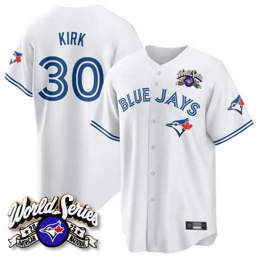 Toronto Blue Jays #30 Alejandro Kirk Player White 2025 American League All Stitched Baseball Jerseys