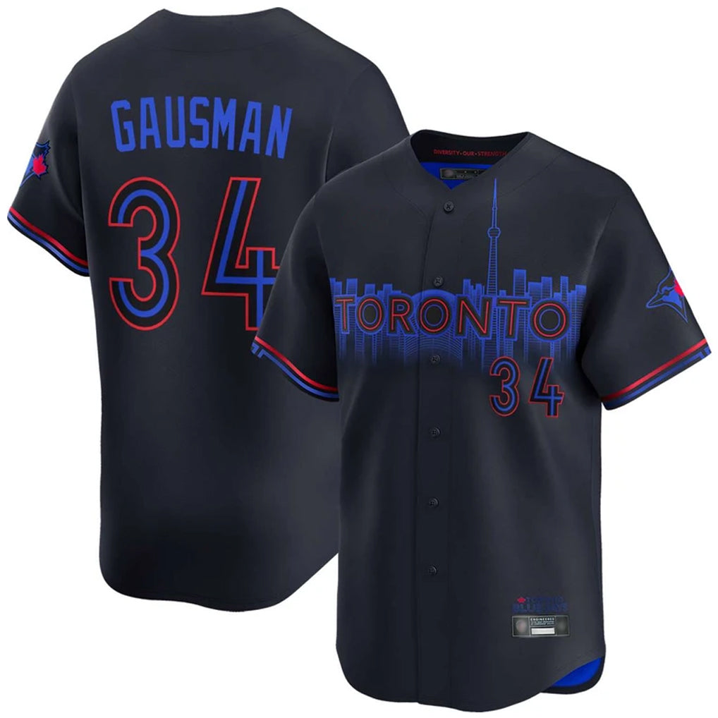 Toronto Blue Jays #34 Kevin Gausman Player Black City Connect Stitched Baseball Jerseys