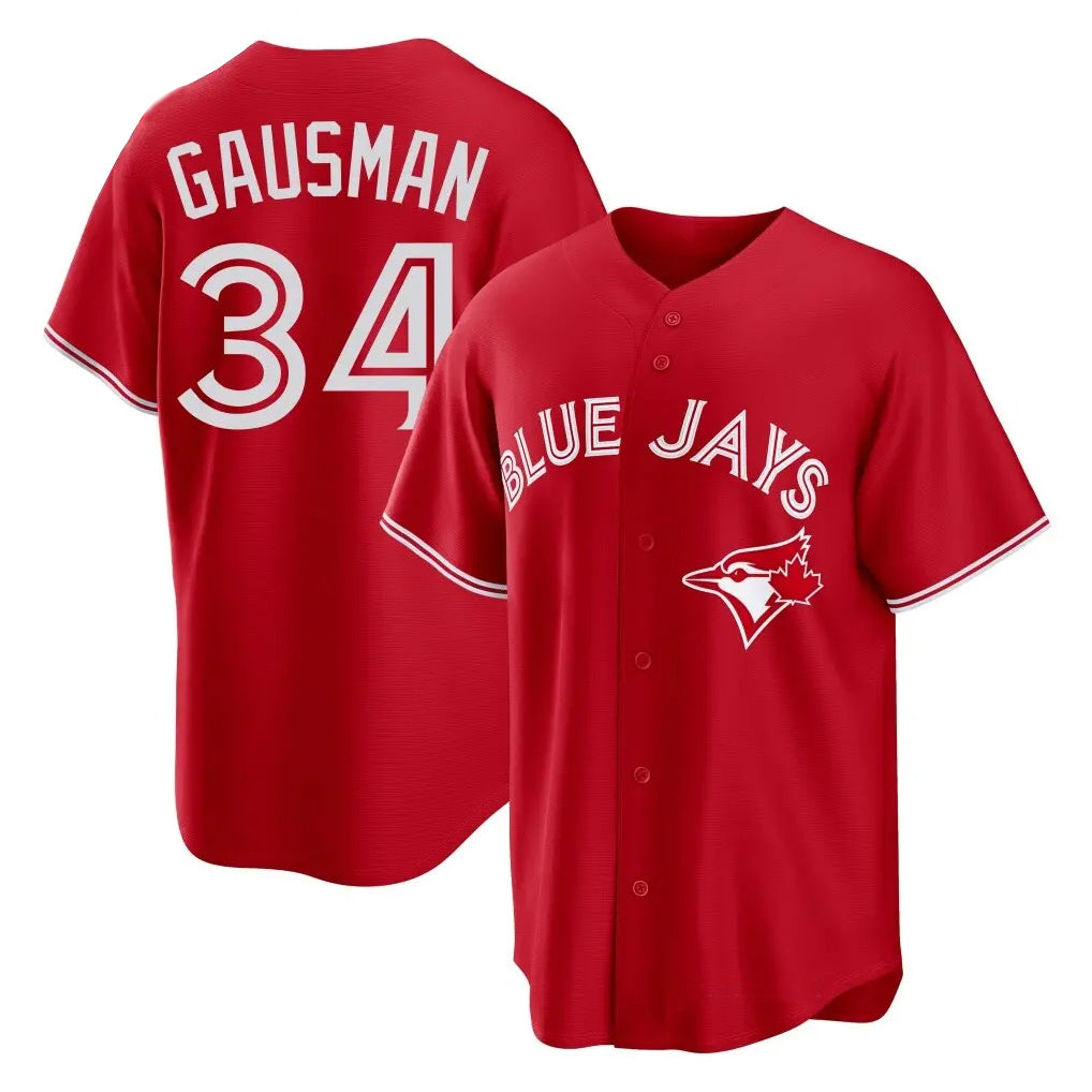 Toronto Blue Jays #34 Kevin Gausman Player Red Home Limited Stitched Baseball Jerseys