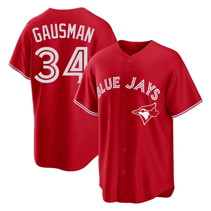 Toronto Blue Jays #34 Kevin Gausman Player Red Home Limited Stitched Baseball Jerseys