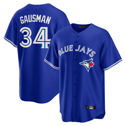 Toronto Blue Jays #34 Kevin Gausman Player Royal Alternate Replica Player Stitched Baseball Jerseys