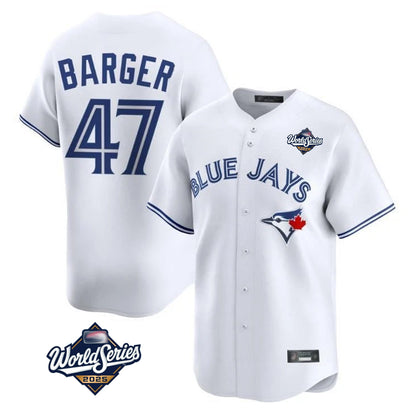Toronto Blue Jays #47 Addison Barger Player White 2025 World Series Limited Stitched Baseball Jerseys