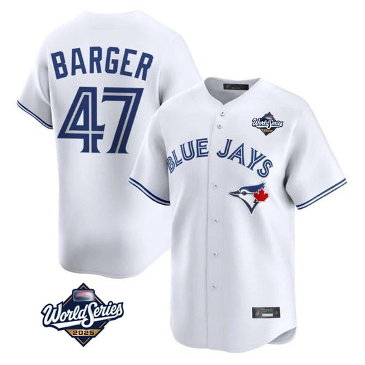 Toronto Blue Jays #47 Addison Barger Player White 2025 World Series Limited Stitched Baseball Jerseys