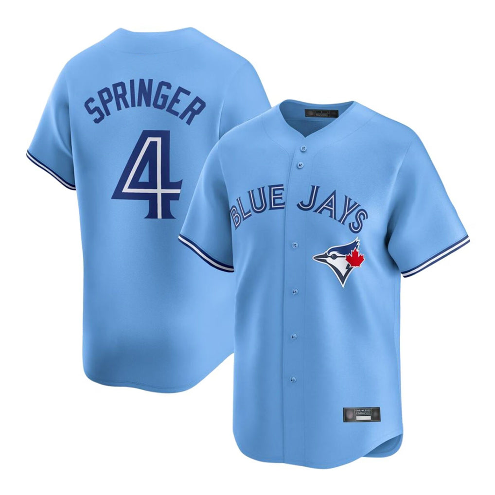 Toronto Blue Jays #4 George Springer Player Blue Home Game Stitched Baseball Jerseys