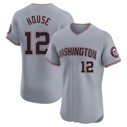 Washington Nationals #12 Brady House Player Gray City Connect Elite Alternate Stitched Baseball Jerseys