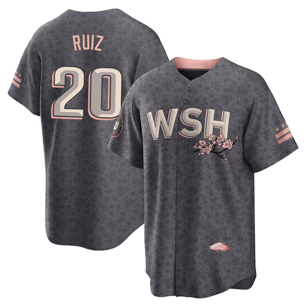 Washington Nationals #20 Keibert Ruiz Player Gray City Connect Stitched Baseball Jerseys