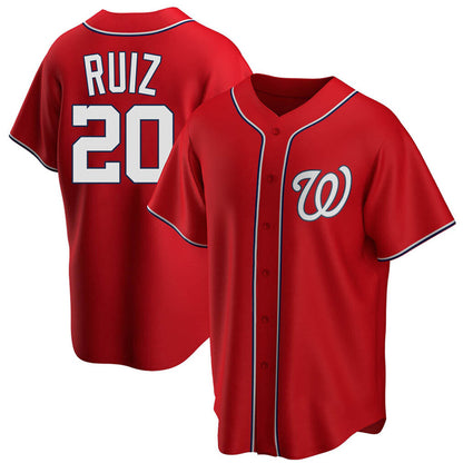 Washington Nationals #20 Keibert Ruiz Player Red Home Alternate Stitched Baseball Jerseys