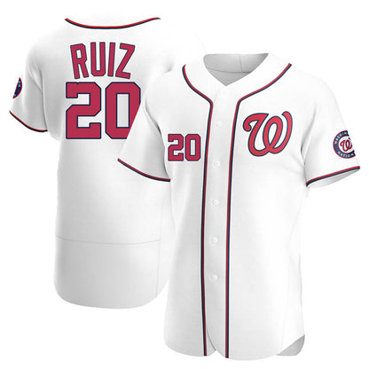 Washington Nationals #20 Keibert Ruiz Player White Elite Home Stitched Baseball Jerseys