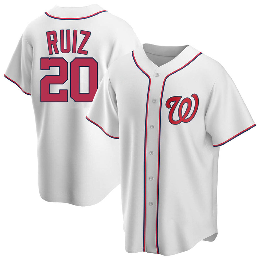 Washington Nationals #20 Keibert Ruiz Player White Game Stitched Baseball Jerseys