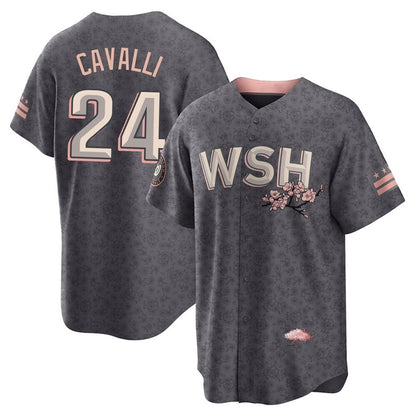 Washington Nationals #24 Cade Cavalli Player Gray City Connect Stitched Baseball Jerseys