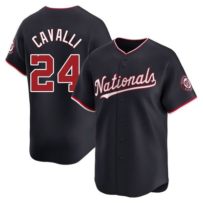 Washington Nationals #24 Cade Cavalli Player Navy Alternate Limited Replica Stitched Baseball Jerseys