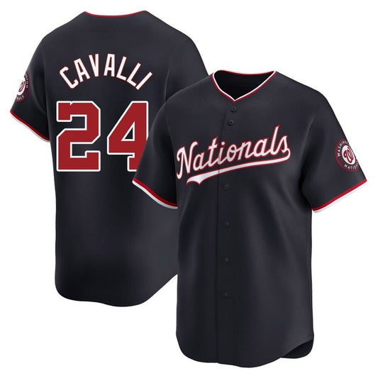 Washington Nationals #24 Cade Cavalli Player Navy Alternate Limited Replica Stitched Baseball Jerseys