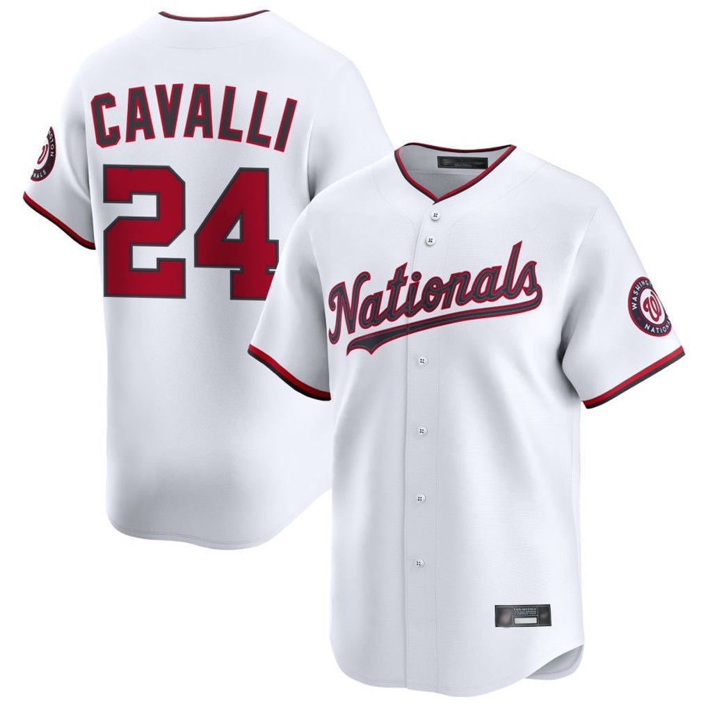 Washington Nationals #24 Cade Cavalli Player White Limited Stitched Baseball Jerseys