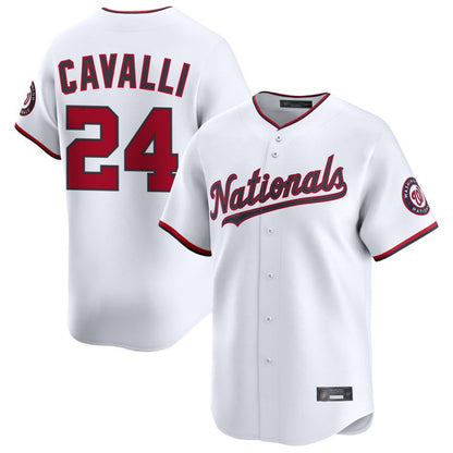 Washington Nationals #24 Cade Cavalli Player White Limited Stitched Baseball Jerseys