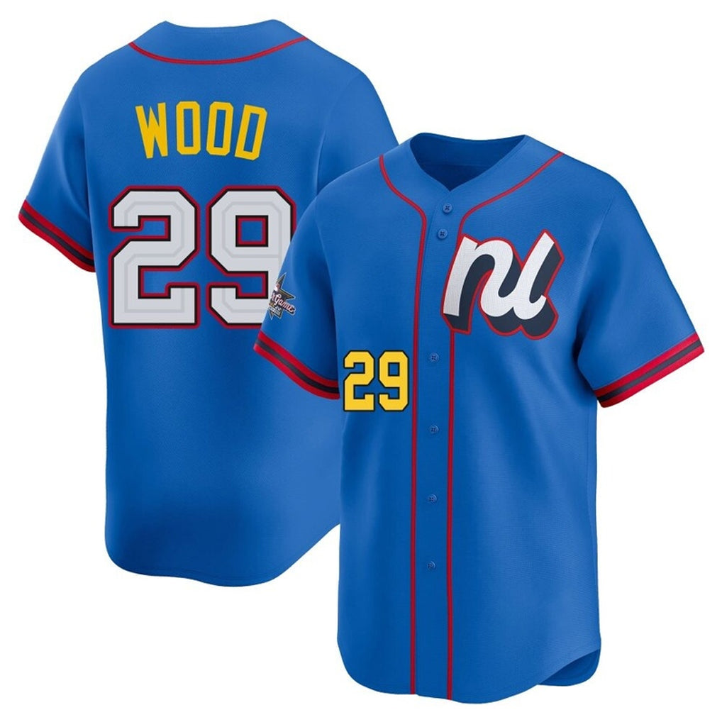 Washington Nationals #29 James Wood Player Blue National League All-Star Edition Limited Alternate Stitched Baseball Jerseys