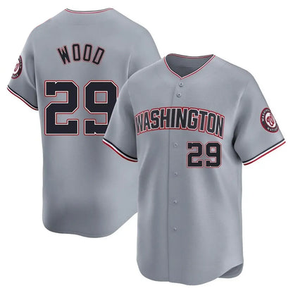 Washington Nationals #29 James Wood Player Gray City Connect Limited Alternate Stitched Baseball Jerseys