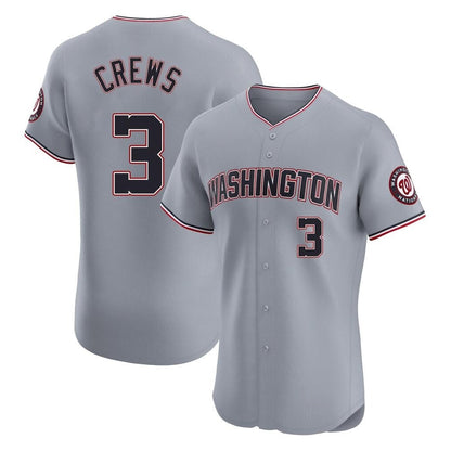 Washington Nationals #3 Dylan Crews Player Gray City Connect Elite Alternate Stitched Baseball Jerseys