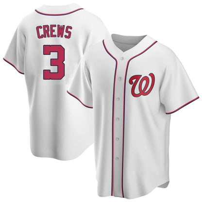 Washington Nationals #3 Dylan Crews Player White Game Replica Stitched Baseball Jerseys