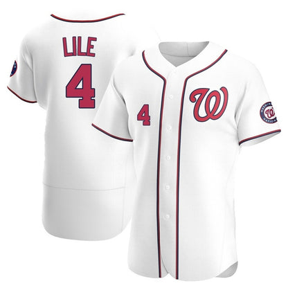 Washington Nationals #4 Daylen Lile Player White Alternate Elite Stitched Baseball Jerseys