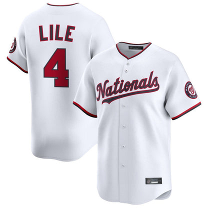 Washington Nationals #4 Daylen Lile Player White Alternate Limited Replica Stitched Baseball Jerseys