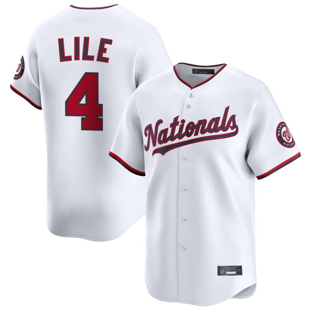 Washington Nationals #4 Daylen Lile Player White Alternate Limited Replica Stitched Baseball Jerseys